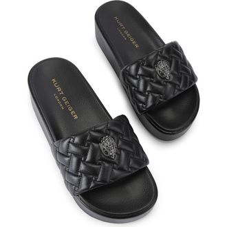 Kurt Geiger Meena Eagle Platform Sandal in Black at Nordstrom, Size 9.5Us