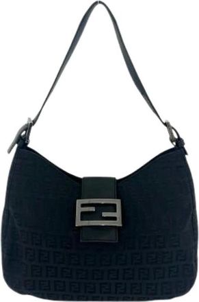 Fendi Pre-owned Vintage Schoudertas - Dames - Vintage Schoudertas - Zwart - ONE Size - Leer - Vintage
