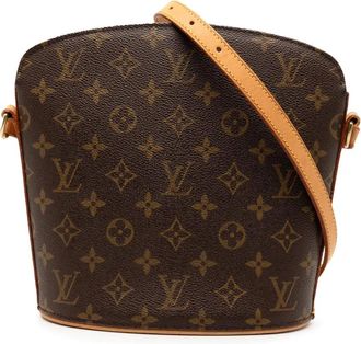 Louis Vuitton Borsa a tracolla Drouot con monogramma 2002 - Marrone