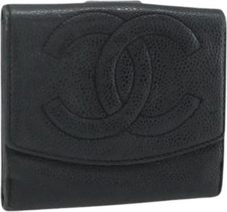 Chanel Pre-owned Wallets, female, Black, Size: ONE SIZE Pre-owned Vintage Bifold Wallet
