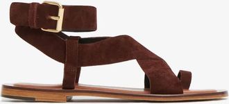Mansur Gavriel Womens Ankle Sandal In Chocolate