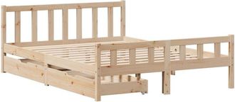 vidaXL Vidaxl - Estructura de cama sin colchón madera maciza de pino 160x200 cm
