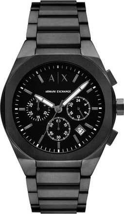 A|X Armani Exchange Mens Rafael Black Dial Watch
