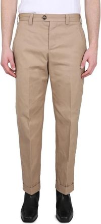 Pantaloni Torino Tailored Katoenen Broek - Heren - Chinos - Beige - W32 - Katoen - Broeken