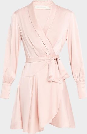 Zimmermann Silk Wrap Mini Dress