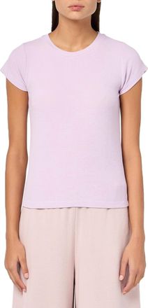 PJ Salvage Lacey Basics Short Sleeve Tee In Lavender Glow