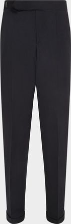 Dunhill Men & apos;s Wool and Cashmere Flat Front Trousers