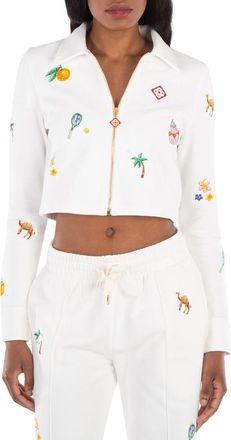 Casablanca Elements En Crayon Cropped Jacket, Size X-Small