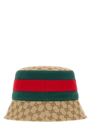 Gucci Mens Gg Fabric Bucket Hat Ropedarkgreen Pl Pa Co Cappelli