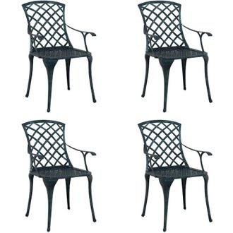 vidaXL Vidaxl - Sedia da Giardino Verde 61 x 60.5 x 93cm Alluminio