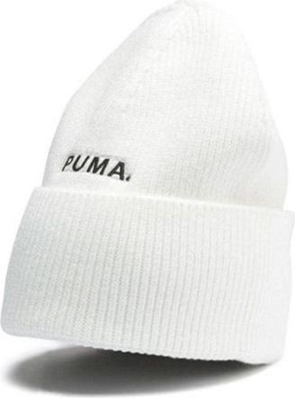 Puma (WMNS) PUMA Classic Hybrid Fit Trend Ribbed Beanie White Black 022350-02