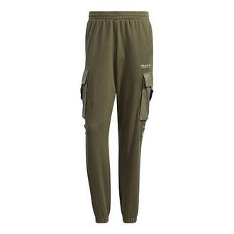 adidas Mens adidas originals Adv Sweatpant 1 Cargo Big Pocket Bundle Feet Sports Pants/Trousers/Joggers Green HC0369