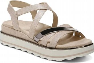 Vionic Womens Kellyn Sandal In Met Linen