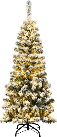 Costway Costway 135cm &Aacute;rbol De Navidad Artificial Con Bisagras De Nieve Con Led