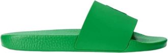 Ralph Lauren Heren Slide Sandalen- Synthetisch Materiaal - Heren - Sandalen - Groen - 40 EU - Schoenen