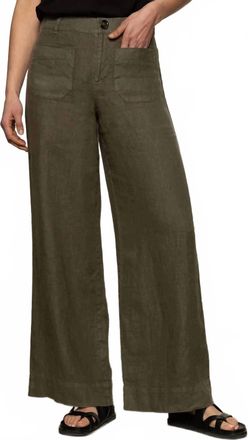 Sanctuary Linen Marine Wide Leg Pant In Kalamata