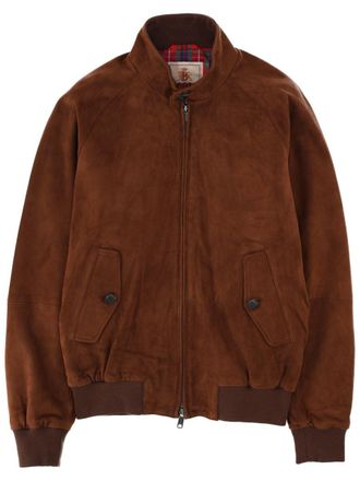 Baracuta Brown Suede Red Tartan Lining Jacket