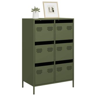 Berkfield Home Highboard Olive Green 68x39x101.5 cm Steel