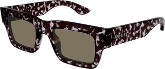 Alexander McQueen AM0508S 002 Mens Sunglasses Tortoiseshell Size 50 - Free RX Lenses - Free RX Lenses