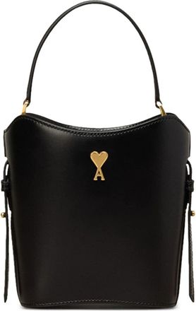 Ami mini Paris Paris leather tote bag - unisex - Calf Leather - One Size - Blue