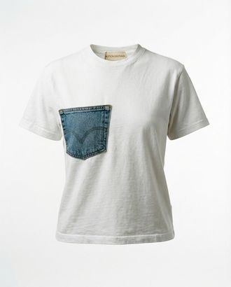 ALYSON EASTMAN Vintage Pocket Tee in White at Nordstrom, Size X-Small