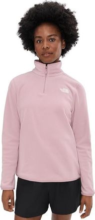 The North Face Glacier Fleece 1/4 Zip Jacket Womens Coat Metal Pink : XL, Polyester