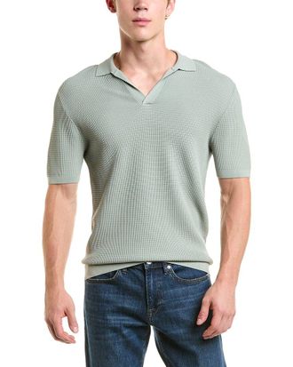 Reiss Racer Open Collar Text Sweater