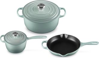 LE CREUSET 5-Piece Signature Enameled Cast Iron Cookware Set in Sea Salt at Nordstrom