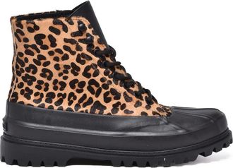 Superga Multicolor Calfhair Lace-Up Boots