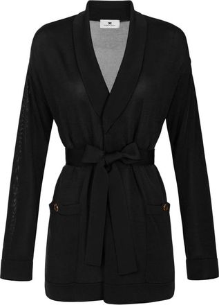 Elisabetta Franchi Truien & Vesten, Dames, Zwart, 2Xl, Viscose Garen Vest
