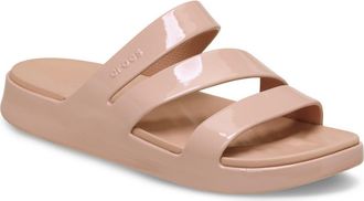 Crocs Getaway Strappy Slide Sandal in Pink Caramel at Nordstrom Rack, Size 10