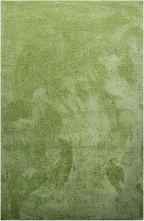Homie Living Alfombra de pelo largo, suave y afelpada, verde 110x170