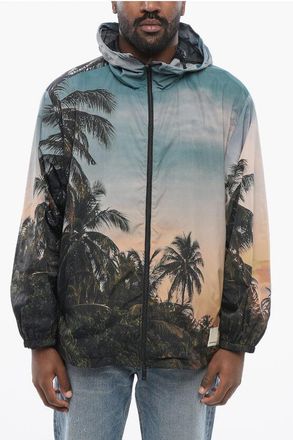 Armani EMPORIO Hooded PALM Windbreaker size S/M