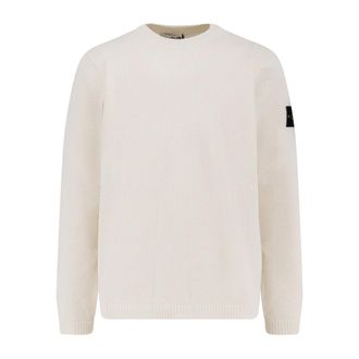 Stone Island Round-neck Knitwear, male, Beige, Size: XL Crewneck Sweater