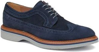Johnston & Murphy Jenson Longwing Derby in Navy European Suede at Nordstrom Rack, Size 9.5
