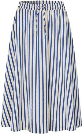 Lollys Laundry Ro LL Midi Rok - Dames - Midirokken - Blauw - L - Rokken