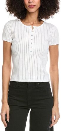 Bella Dahl Cap Sleeve Cashmere-Blend Henley