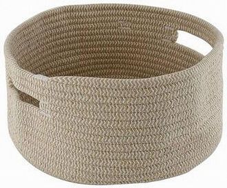 Trade Shop Trade Shop - Cestino Cesto Con Manici Porta Oggetti Tessuto Intrecciato Rotondo 29x13cm 10637