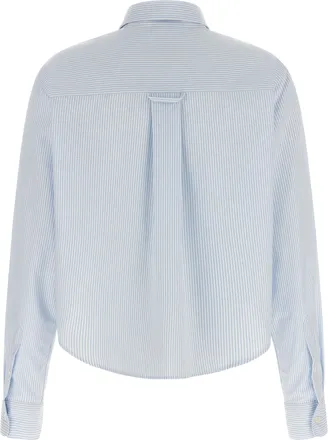 Ami Vertical Striped Cotton Shirt - Blue