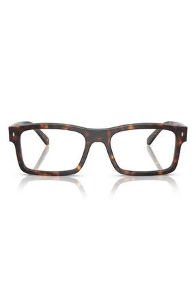 Ray-Ban 54mm Rectangular Optical Glasses in Havana at Nordstrom