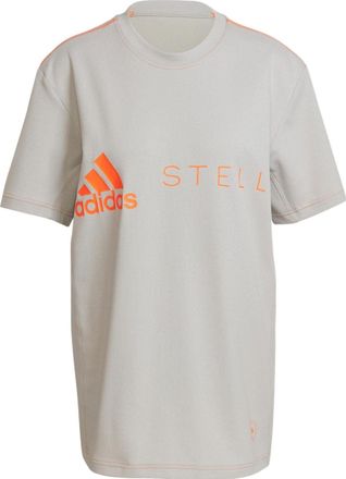 adidas (WMNS) adidas by Stella McCartney Logo T-Shirt Asia Sizing Grey Orange HB7404