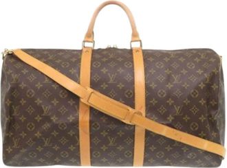 Louis Vuitton Pre-owned Weekend Bags, male, Brown, Size: ONE SIZE Pre-owned Keepall Bandouli&egrave;re 55 Boston Bag