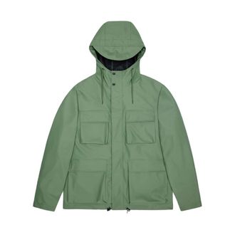 Rains Pocket Jacket - Heren - Regenjassen - Groen - S - Polyester - Jassen