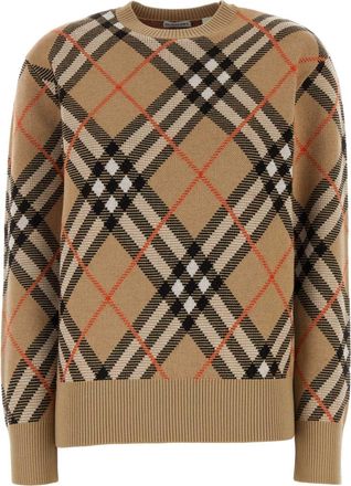 Burberry Embroidered Stretch Wool Blend Sweater