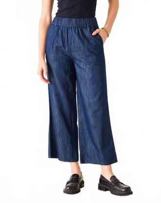 Mersea Wide Leg Drift Pants In Indigo