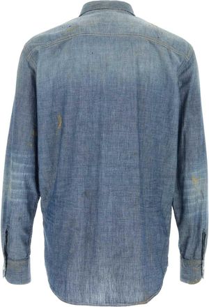 Dsquared2 Mens Canadian Denim Shirt Navy Cotton