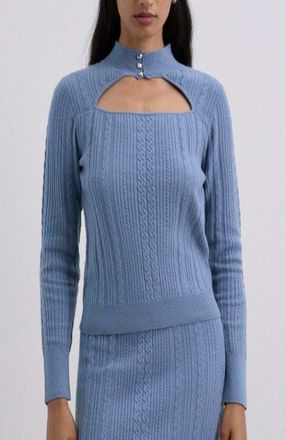 Scalpers Butbraidopenset Jumper in Lightblue at Nordstrom, Size Medium Eu