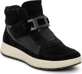 Ara Ravenna Mixed Media High Top Sneaker in Black at Nordstrom, Size 10.5