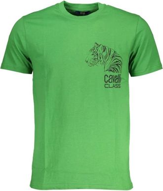 Cavalli Print Logo Korte Mouw Tee - Heren - T-shirts - Groen - XL - Tops
