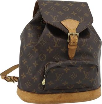 Louis Vuitton Vintage Montsouris Monogram Canvas Brown Canvas Backpack Bag (Pre-Owned)